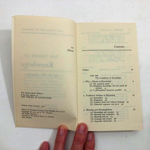 The Theory of Knowledge D.W. Hamlyn 1970 PB 308 pages - Picture 7 of 9